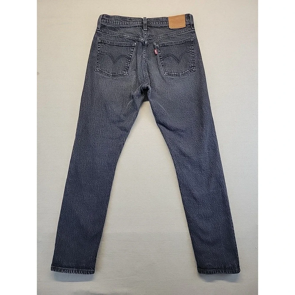 Vintage Levi's 501 Button Fly Jeans Gray USA Made Straight Leg Measures 29x29